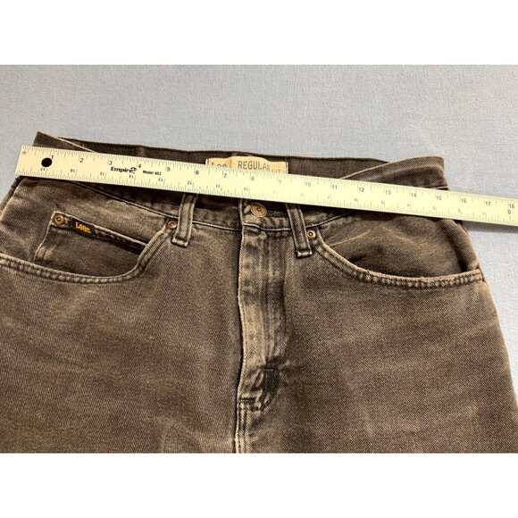 Lee Women's Straight Leg Jeans Denim High Rise Five Design Pockets Gray Size W31 - Picture 8 of 10
